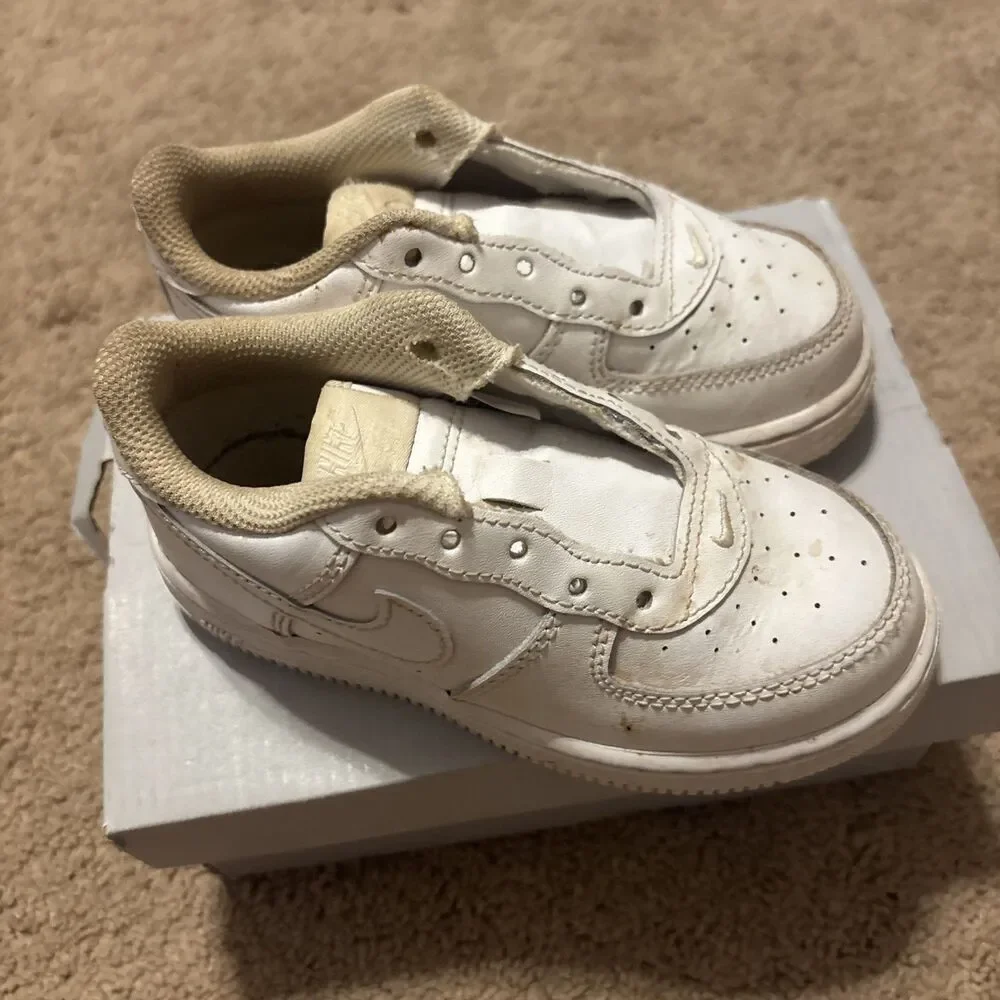 Nike Toddler Force 1 LE White/White DH2926-111 Unisex Size 3.5 Kids
